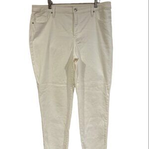 Chico's So slimming girlfriend slim leg ankle white pant - size 14